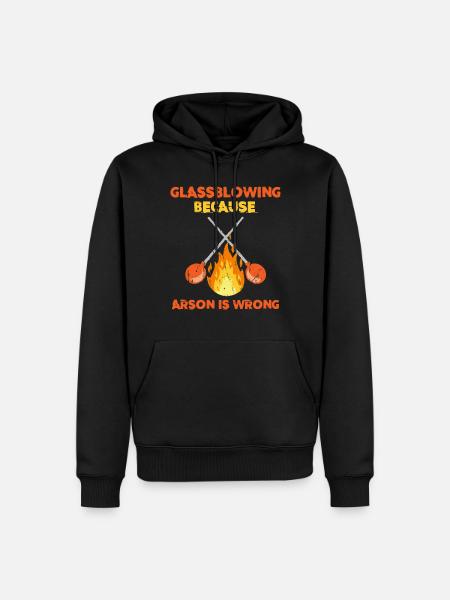 Glasblasen, Aronist, Glasblower, Glasgebläse - Männer Premium Bio Hoodie - Schwarz