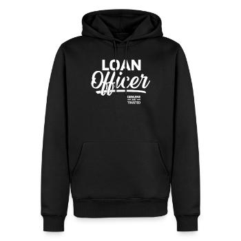 Kreditsachen, Hypothek, Kredithilfenfliegerin - Männer Premium Bio Hoodie - Schwarz - Vorne - Nico (187cm)