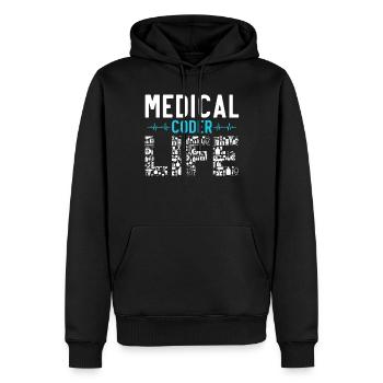 Medizinischer Kodierer Medizinischer Programmierer - Männer Premium Bio Hoodie - Schwarz - Vorne - Nico (187cm)