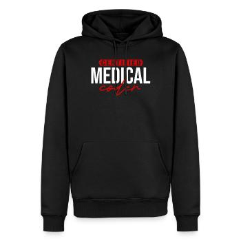 Medizinischer Kodierer Medizinischer Programmierer - Männer Premium Bio Hoodie - Schwarz - Vorne - Nico (187cm)