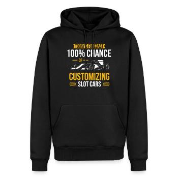 Course de voitures à sous, Voitures miniatures - Sweat à capuche Premium bio Homme - noir - Devant - Nico (187cm)