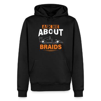 Course de voitures à sous, Voitures miniatures - Sweat à capuche Premium bio Homme - noir - Devant - Nico (187cm)