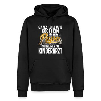 Kinderarzt Papa Vater Vatertag Cooler Papa - Männer Premium Bio Hoodie - Schwarz - Vorne - Nico (187cm)
