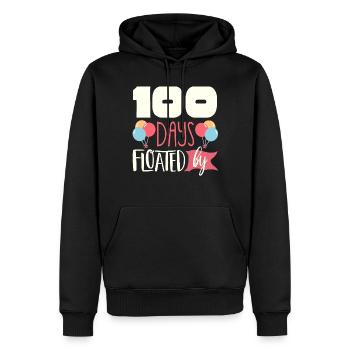100 jours d’école, 100 jours plus intelligents, école - Sweat à capuche Premium bio Homme - noir - Devant - Nico (187cm)