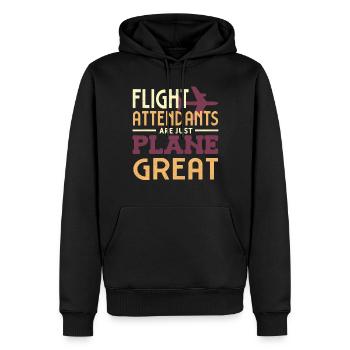 Flugbegleiter, Für Flugbegleiter, Flugbegleiter - Männer Premium Bio Hoodie - Schwarz - Vorne - Nico (187cm)