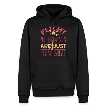 Flugbegleiter, Für Flugbegleiter, Flugbegleiter - Männer Premium Bio Hoodie - Schwarz - Vorne - Nico (187cm)