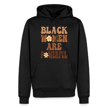 Schwarze Frauen sind mächtig Monat der schwarzen Geschichte - Männer Premium Bio Hoodie - Schwarz - Vorne - Nico (187cm)