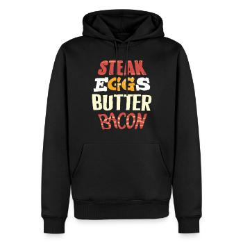 Keto-Diät, Kohlenhydratfreie Ernährung, Keto - Männer Premium Bio Hoodie - Schwarz - Vorne - Nico (187cm)