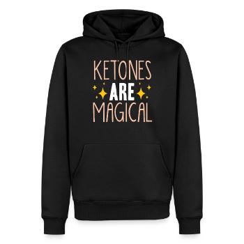 Keto-Diät, Kohlenhydratfreie Ernährung, Keto - Männer Premium Bio Hoodie - Schwarz - Vorne - Nico (187cm)