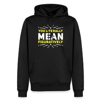 Grammatikpolizei - Englischlehrer - Männer Premium Bio Hoodie - Schwarz - Vorne - Nico (187cm)