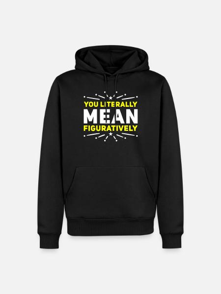 Grammatikpolizei - Englischlehrer - Männer Premium Bio Hoodie - Schwarz