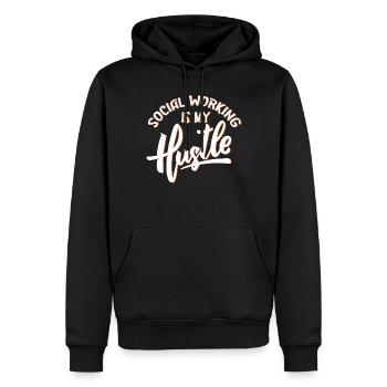 Sozialarbeiter - Männer Premium Bio Hoodie - Schwarz - Vorne - Nico (187cm)