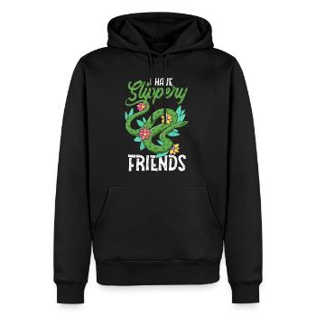 Schlange, Reptil - Schlangen - Männer Premium Bio Hoodie - Schwarz - Vorne - Nico (187cm)