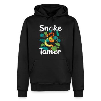 Schlange, Reptil - Schlangen - Männer Premium Bio Hoodie - Schwarz - Vorne - Nico (187cm)