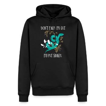 Schlange, Reptil - Schlangen - Männer Premium Bio Hoodie - Schwarz - Vorne - Nico (187cm)