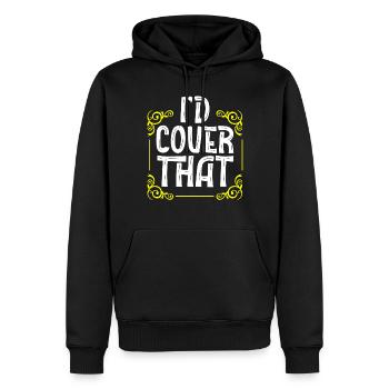 Insurance agent - Men’s Premium Organic Hoodie - black - Front - Nico (187cm)