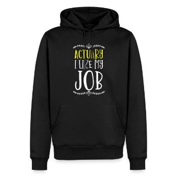 insurance agent - Men’s Premium Organic Hoodie - black - Front - Nico (187cm)