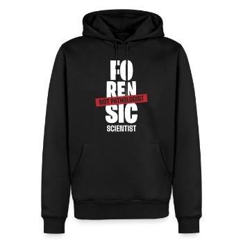 Costume de médecin légiste - Sweat à capuche Premium bio Homme - noir - Devant - Nico (187cm)