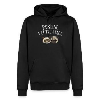 vétérinaire, vétérinaire, vétérinaire - Sweat à capuche Premium bio Homme - noir - Devant - Nico (187cm)