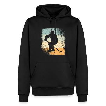 Eishockey Hockey sur glace - Sweat à capuche Premium bio Homme - noir - Devant - Nico (187cm)