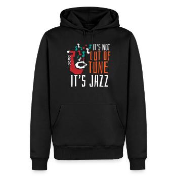 Musique jazz - Musiciens de jazz - Sweat à capuche Premium bio Homme - noir - Devant - Nico (187cm)