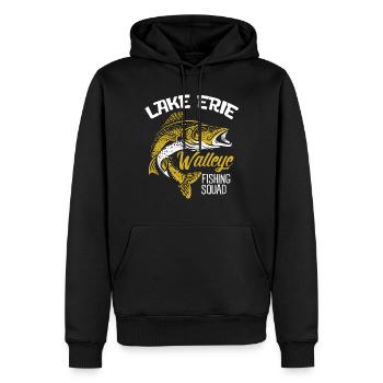 Zanderangeln, Fisch, Barsch, Barschangeln - Männer Premium Bio Hoodie - Schwarz - Vorne - Nico (187cm)