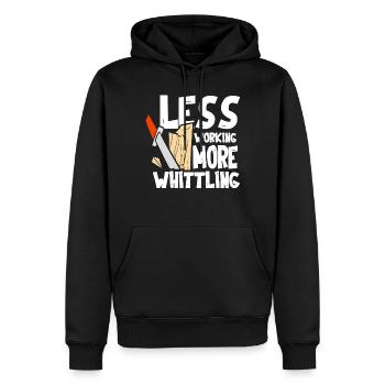 Beavercraft, Whittling, Whittler, Holzhandwerk - Männer Premium Bio Hoodie - Schwarz - Vorne - Nico (187cm)