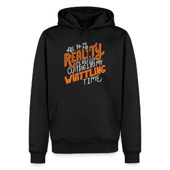 Beavercraft, Whittling, Whittler, Holzhandwerk - Männer Premium Bio Hoodie - Schwarz - Vorne - Nico (187cm)