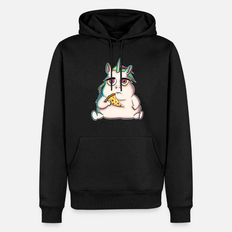 Pizza Licorne - Sweat à capuche Premium bio Homme - noir