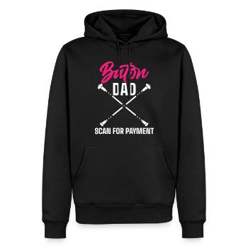 Baton Twirler, Baton Twirling, Gymnastique - Sweat à capuche Premium bio Homme - noir - Devant - Nico (187cm)
