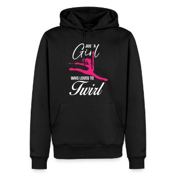 Baton Twirler, Baton Twirling, Gymnastique - Sweat à capuche Premium bio Homme - noir - Devant - Nico (187cm)