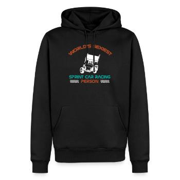 Sprint-Autorennen, Sprintauto, Dirt-Track-Rennen - Männer Premium Bio Hoodie - Schwarz - Vorne - Nico (187cm)