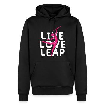 Baton Twirler, Baton Twirling, Gymnastique - Sweat à capuche Premium bio Homme - noir - Devant - Nico (187cm)