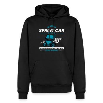 Sprint-Autorennen, Sprintauto, Dirt-Track-Rennen - Männer Premium Bio Hoodie - Schwarz - Vorne - Nico (187cm)