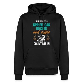 Sprint-Autorennen, Sprintauto, Dirt-Track-Rennen - Männer Premium Bio Hoodie - Schwarz - Vorne - Nico (187cm)