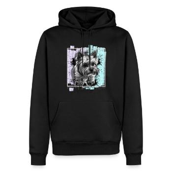 Yorkshire Terrier - Männer Premium Bio Hoodie - Schwarz - Vorne - Nico (187cm)