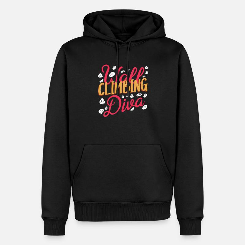 Wandkletterer, Wandklettern - Männer Premium Bio Hoodie - Schwarz