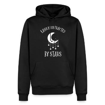 Gaz stellaire, Cosmologie, Astronomie - Jumelles - Sweat à capuche Premium bio Homme - noir - Devant - Nico (187cm)