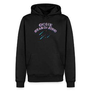 Gaz stellaire, Cosmologie, Astronomie - Jumelles - Sweat à capuche Premium bio Homme - noir - Devant - Nico (187cm)