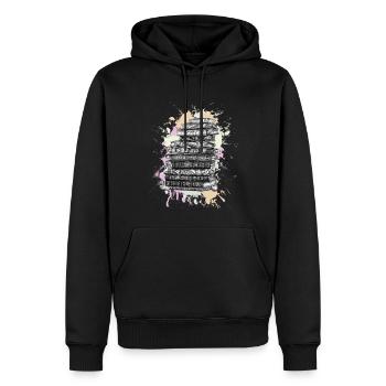 Lesen Bücher Buch - Männer Premium Bio Hoodie - Schwarz - Vorne - Nico (187cm)