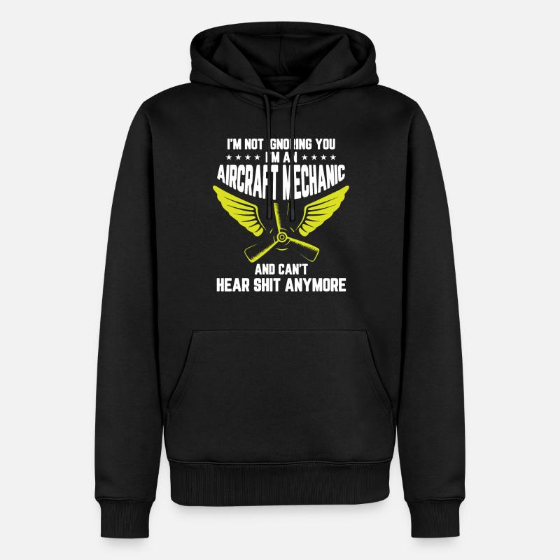 Flugzeugmechaniker - Männer Premium Bio Hoodie - Schwarz