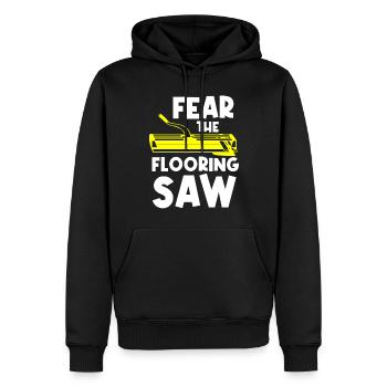 Floorers, tilers, tilers - Men’s Premium Organic Hoodie - black - Front - Nico (187cm)