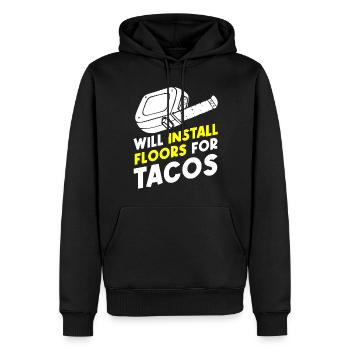 Floor layers, tilers, tilers - Men’s Premium Organic Hoodie - black - Front - Nico (187cm)