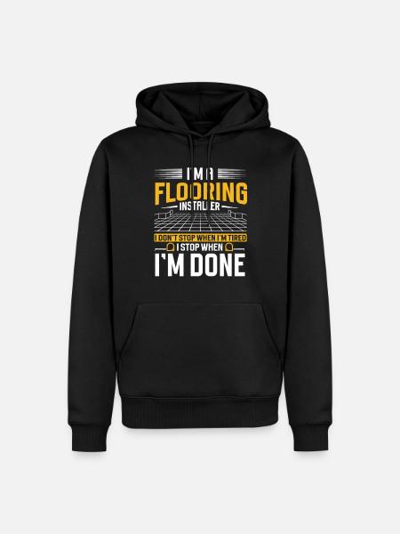 Flooring installer, tile warehouse - Men’s Premium Organic Hoodie - black