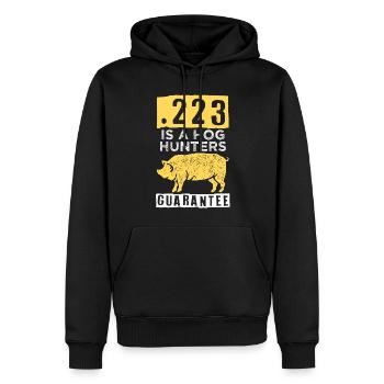 Schweinejagd, Wildschweinjäger - Männer Premium Bio Hoodie - Schwarz - Vorne - Nico (187cm)