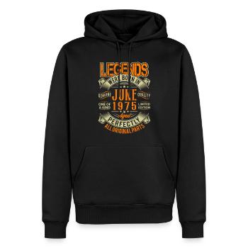 1975 Juni Geburtstag Legende - Männer Premium Bio Hoodie - Schwarz - Vorne - Nico (187cm)
