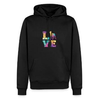 Boerboel Love - Sweat à capuche Premium bio Homme - noir - Devant - Nico (187cm)