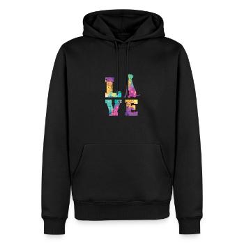 Dalmatian Love - Männer Premium Bio Hoodie - Schwarz - Vorne - Nico (187cm)