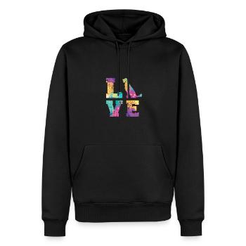 Golden Retriever Love - Männer Premium Bio Hoodie - Schwarz - Vorne - Nico (187cm)