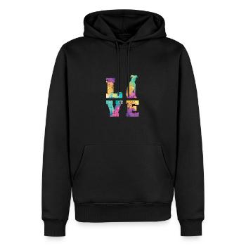 Pitbull Terrier Amour - Sweat à capuche Premium bio Homme - noir - Devant - Nico (187cm)